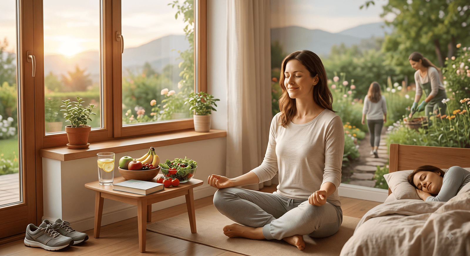 yoga karti hui healthy life style wali ladki