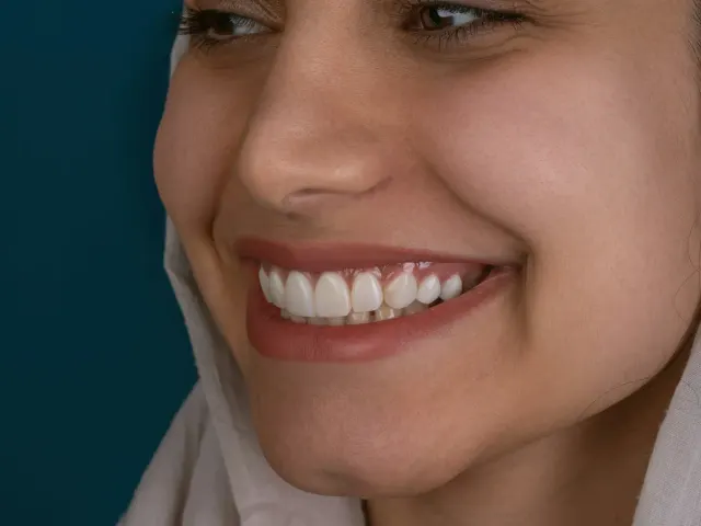 A woman with a healthy smile